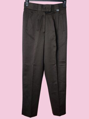 Donatio Martis Vtg Italy Mens High Waisted Pleated Trousers Brown Size 40